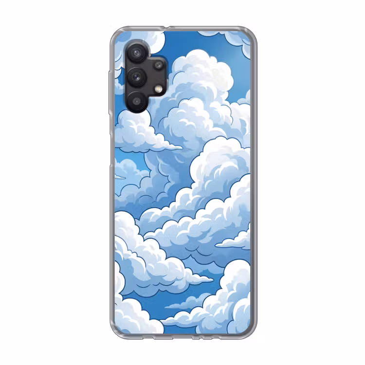 Wolken - Hemel - Abstract - Wit Telefoonhoesje Samsung Galaxy A32 5G klein -3d