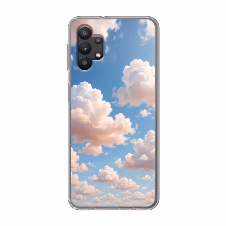Wolken - Hemel - Natuur - Licht - Blauw Telefoonhoesje Samsung Galaxy A32 5G klein -3d