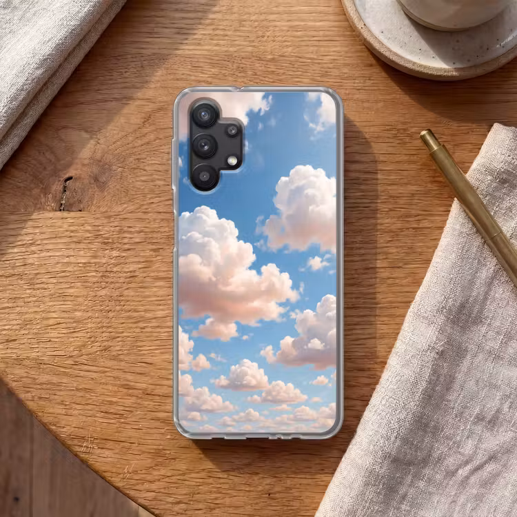 Wolken - Hemel - Natuur - Licht - Blauw Telefoonhoesje Samsung Galaxy A32 5G klein -sfeer1