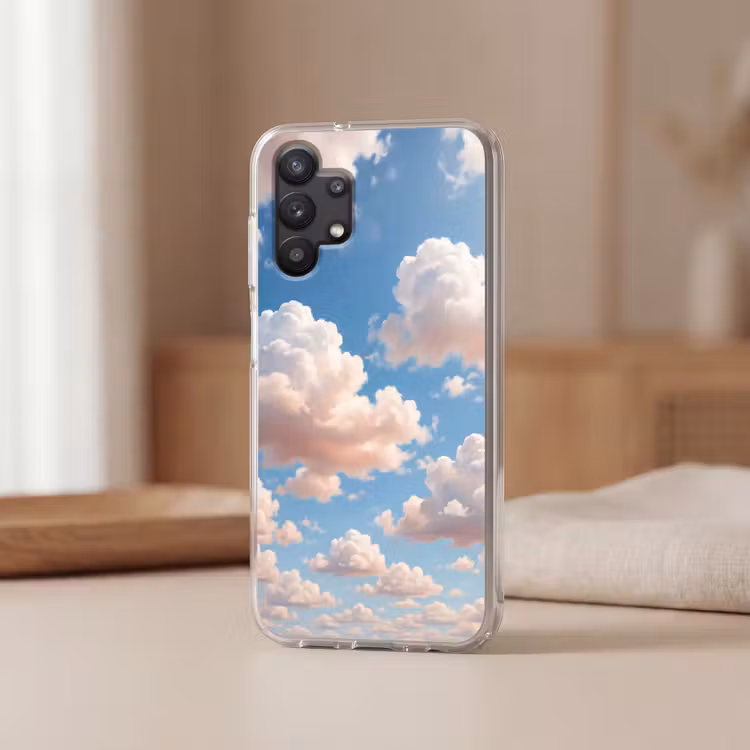 Wolken - Hemel - Natuur - Licht - Blauw Telefoonhoesje Samsung Galaxy A32 5G klein -sfeer2