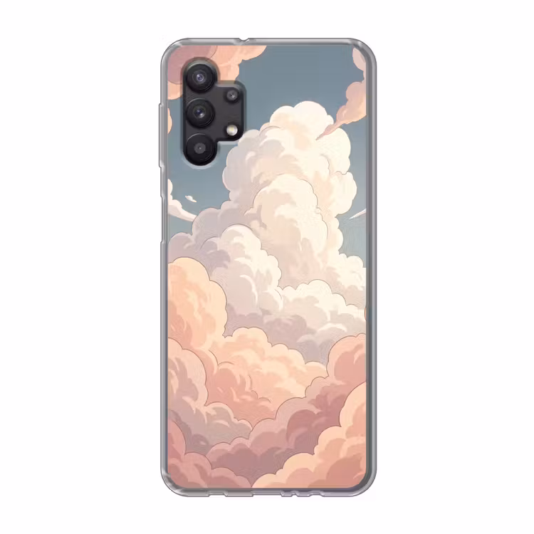 Wolken - Lucht - Natuur - Pastel - Roze Telefoonhoesje Samsung Galaxy A32 5G klein -3d