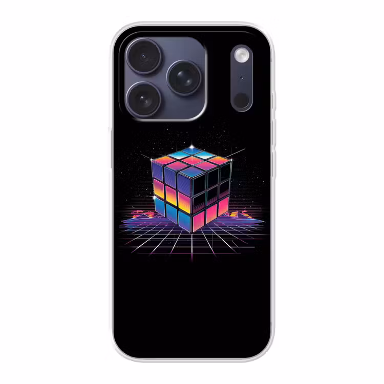 Kubus - Kleurrijk - Raster Telefoonhoesje iPhone 17 Pro klein -3d