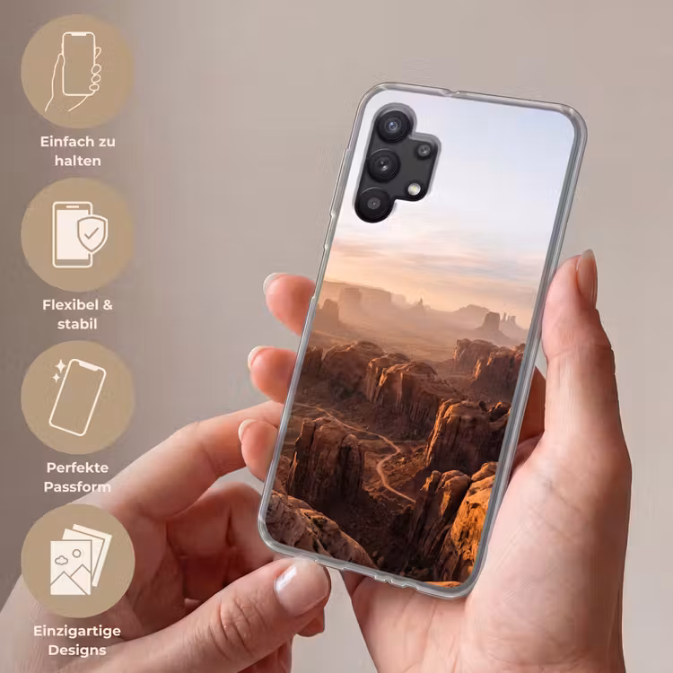 Woestijn - Landschap - Natuur Telefoonhoesje Samsung Galaxy A32 5G klein -sfeer3_DE