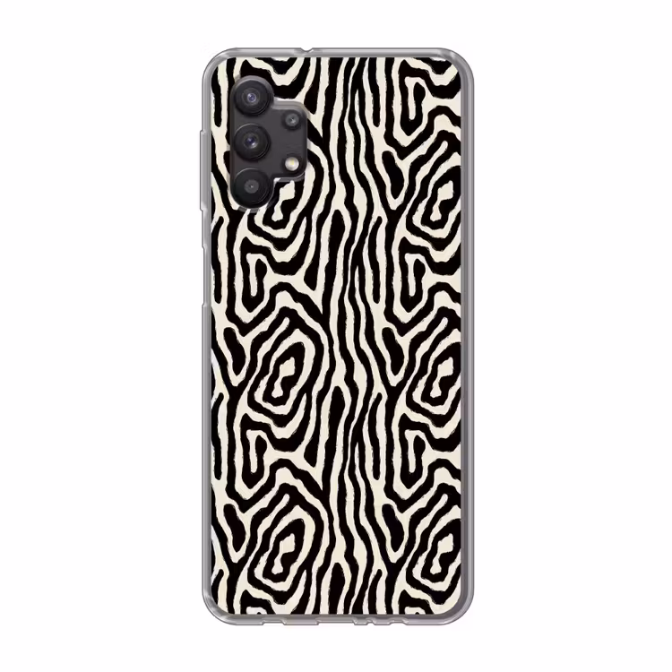 Zebra - Abstract - Zwart Telefoonhoesje Samsung Galaxy A32 5G klein 346 -3d