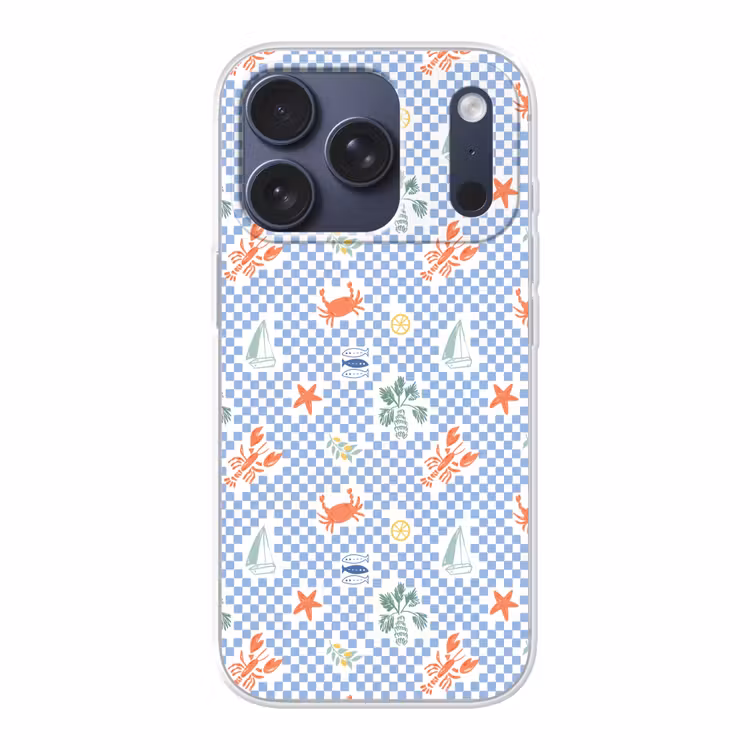 Zee - Sfeer - Zeilboot - Blauw Telefoonhoesje iPhone 17 Pro klein 878 -3d