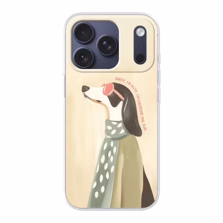 Quote - Hond - Zonnebril Telefoonhoesje iPhone 17 Pro klein -3d
