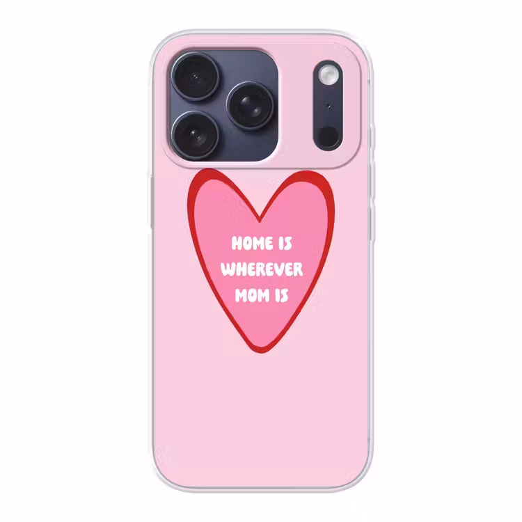 Quote - Moeder - Roze Telefoonhoesje iPhone 17 Pro klein -3d