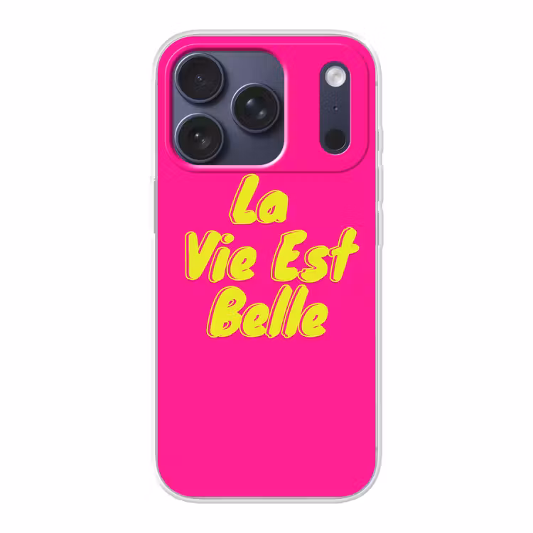 Quote - Retro - Roze Telefoonhoesje iPhone 17 Pro klein -3d