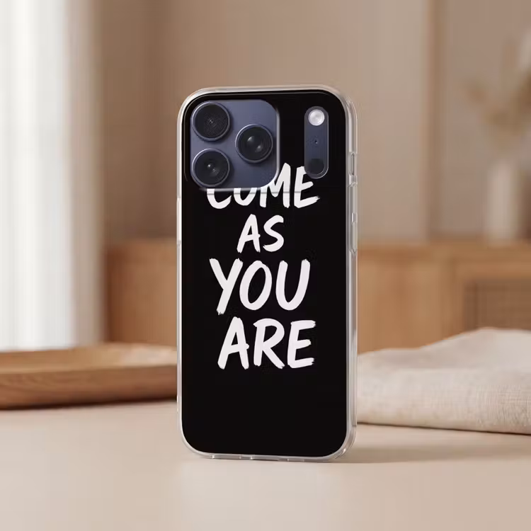 Quote - Zwart - Simpel Telefoonhoesje iPhone 17 Pro klein -sfeer2