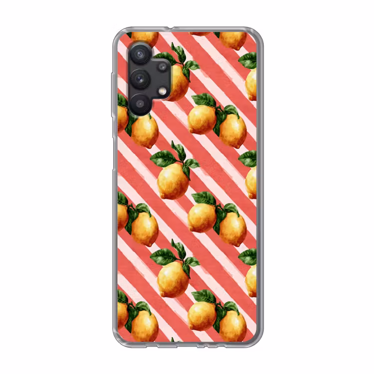 Citroen - Geïllustreerd - Oranje Telefoonhoesje Samsung Galaxy A32 5G klein 346 -3d