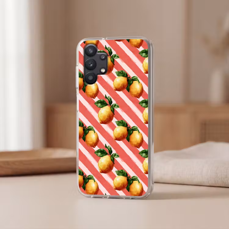 Citroen - Geïllustreerd - Oranje Telefoonhoesje Samsung Galaxy A32 5G klein 346 -sfeer2