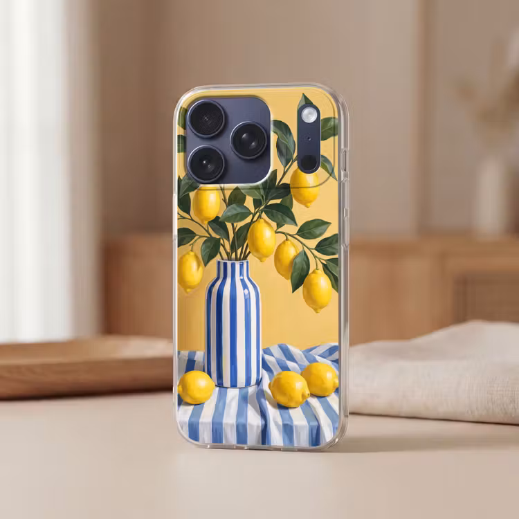 Handyhülle - Zitrone – Stillleben – Modern - Citroen - Stilleven - Modern Telefoonhoesje iPhone 17 Pro klein