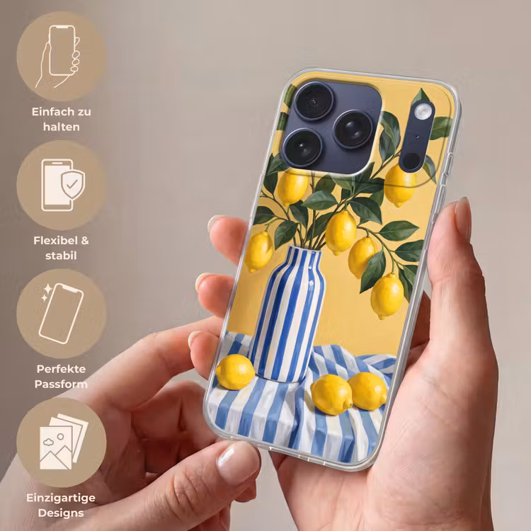 Handyhülle - Zitrone – Stillleben – Modern - Citroen - Stilleven - Modern Telefoonhoesje iPhone 17 Pro klein