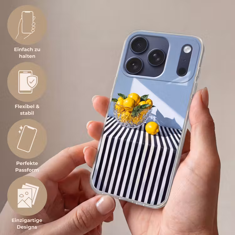 Handyhülle - Zitronen – Obst – Gelb - Citroenen - Fruit - Geel Telefoonhoesje iPhone 17 Pro klein