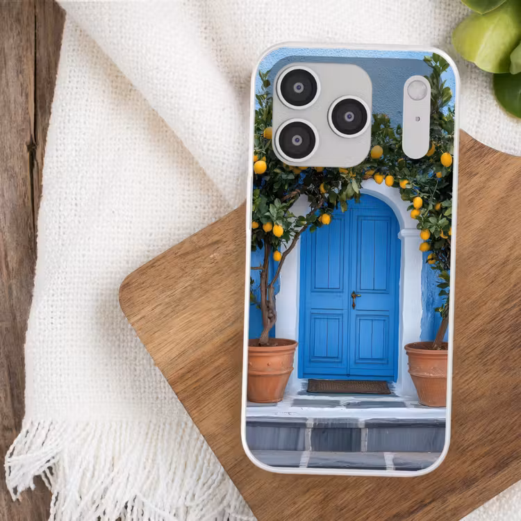 Citroenbomen - Geel - Deur - Potten Telefoonhoesje iPhone 17 Pro klein -sfeer1