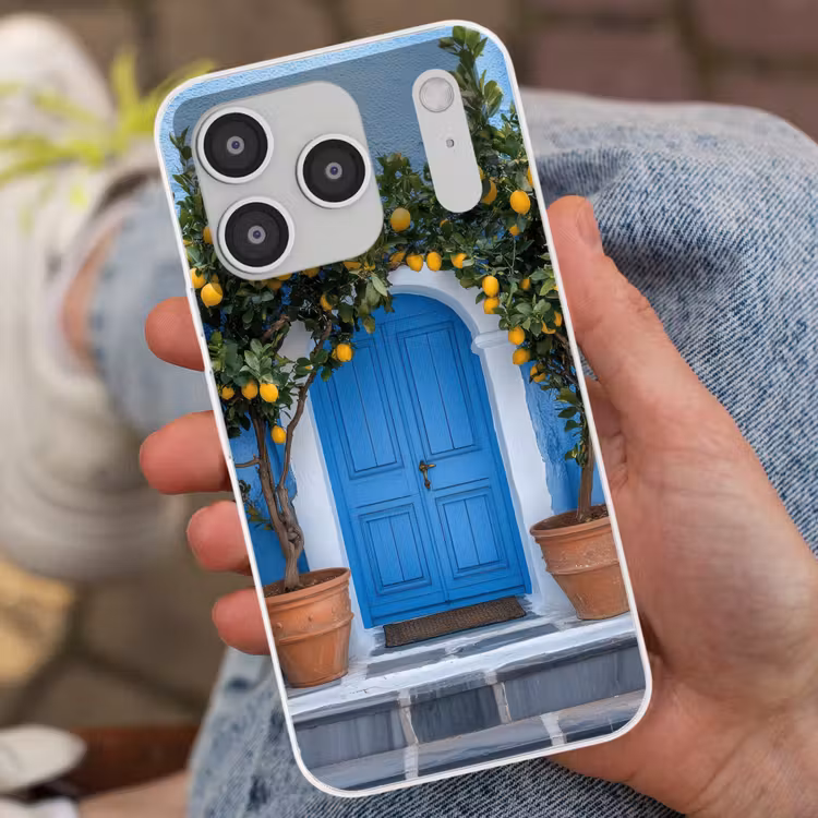 Citroenbomen - Geel - Deur - Potten Telefoonhoesje iPhone 17 Pro klein -sfeer2