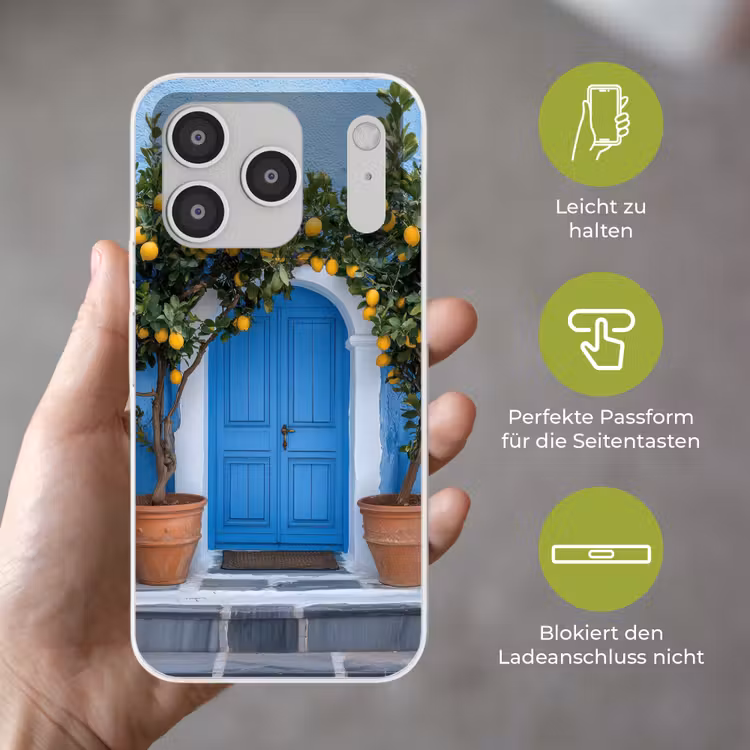 Citroenbomen - Geel - Deur - Potten Telefoonhoesje iPhone 17 Pro klein -sfeer3_DE
