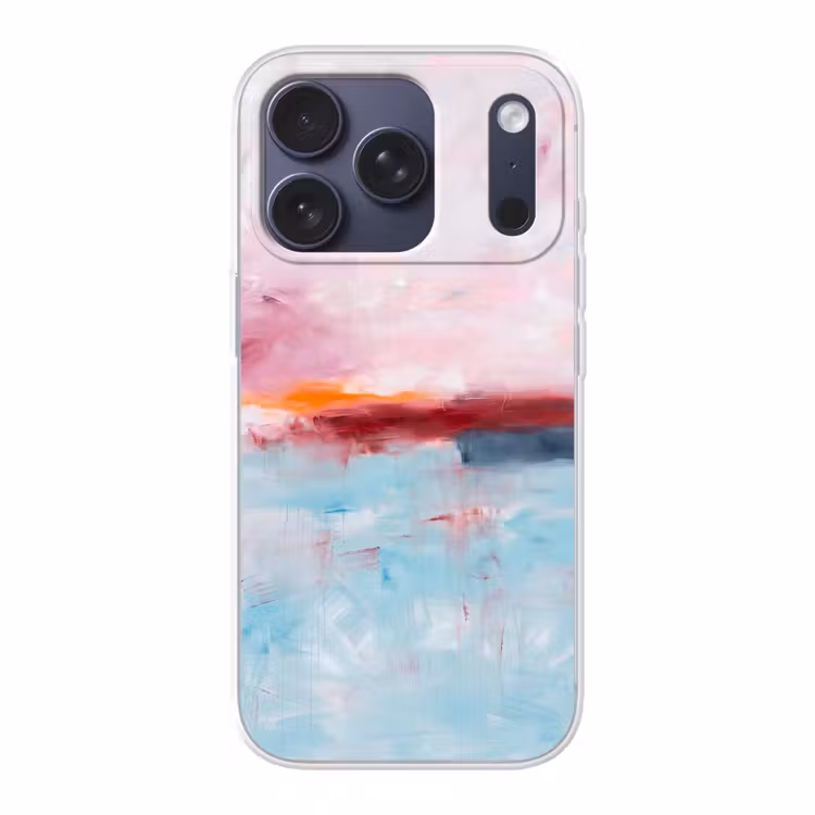 Abstract - Kleuren - Modern - Kunst - Roze Telefoonhoesje iPhone 17 Pro klein -3d