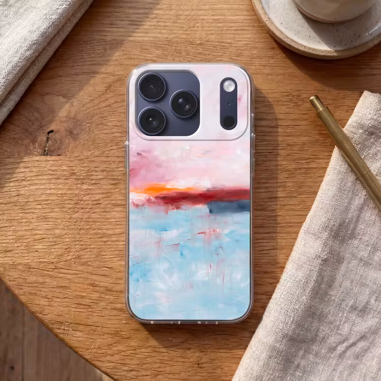 Abstract - Kleuren - Modern - Kunst - Roze Telefoonhoesje iPhone 17 Pro klein -sfeer1