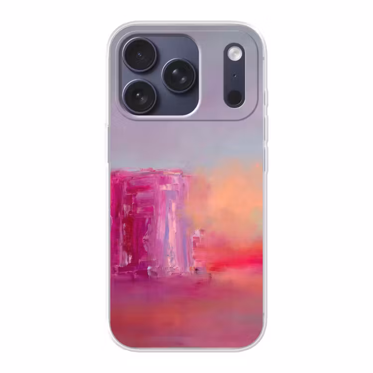 Abstract - Kleuren - Modern - Roze Telefoonhoesje iPhone 17 Pro klein -3d
