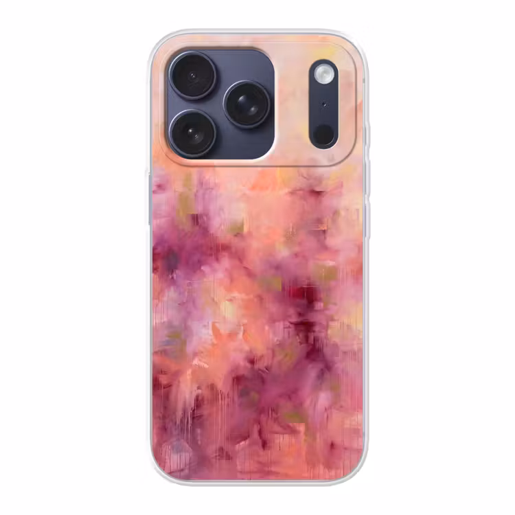 Abstract - Kleuren - Modern - Roze - Paars Telefoonhoesje iPhone 17 Pro klein -3d