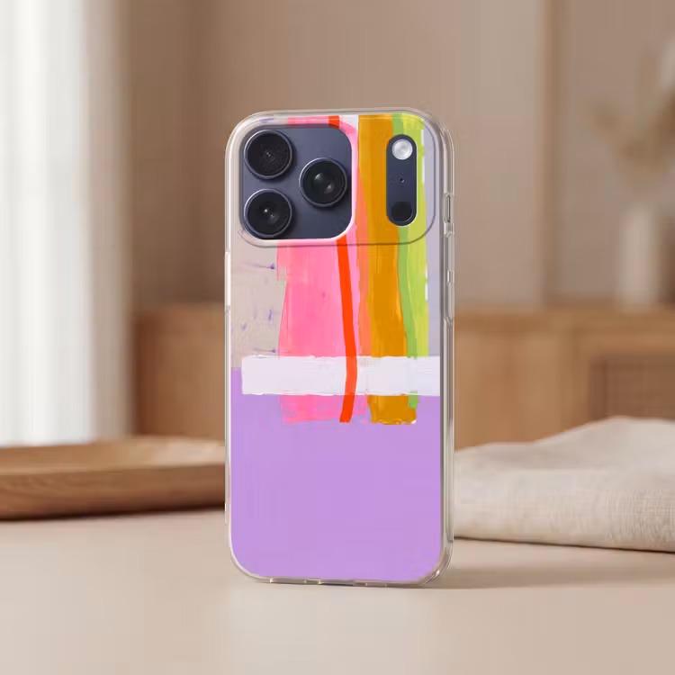 Abstract - Kleurrijk - Vormen - Modern - Kunst Telefoonhoesje iPhone 17 Pro klein -sfeer2