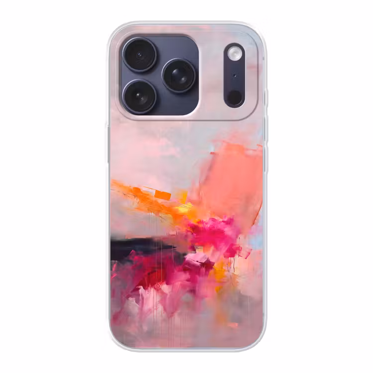 Abstract - Kleurrijk - Modern - Roze Telefoonhoesje iPhone 17 Pro klein -3d