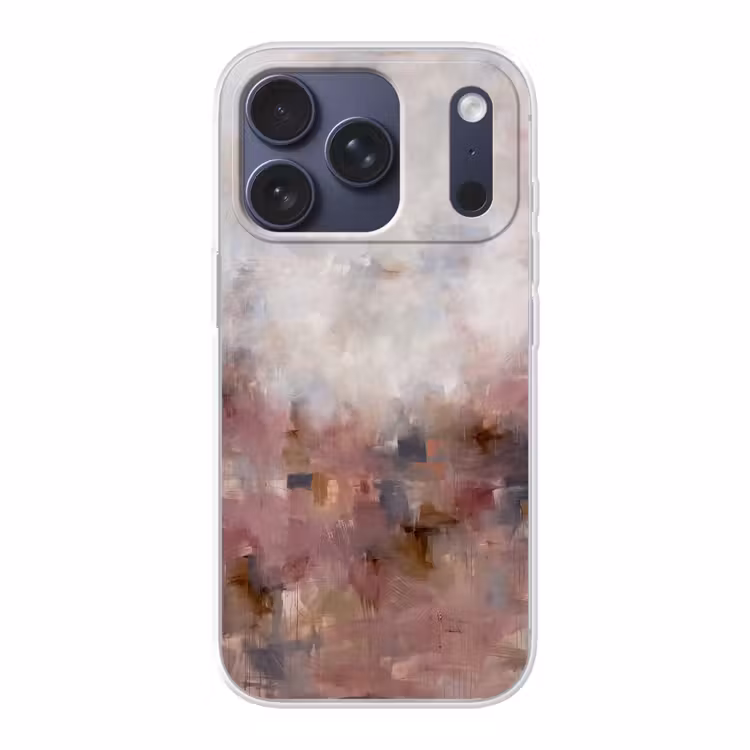 Abstract - Vloeiend - Kunst - Modern - Beige Telefoonhoesje iPhone 17 Pro klein -3d