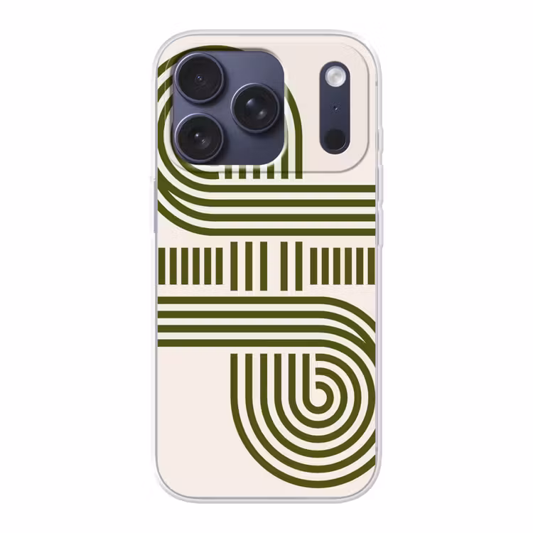 Abstract - Vormen - Modern - Groen Telefoonhoesje iPhone 17 Pro klein -3d