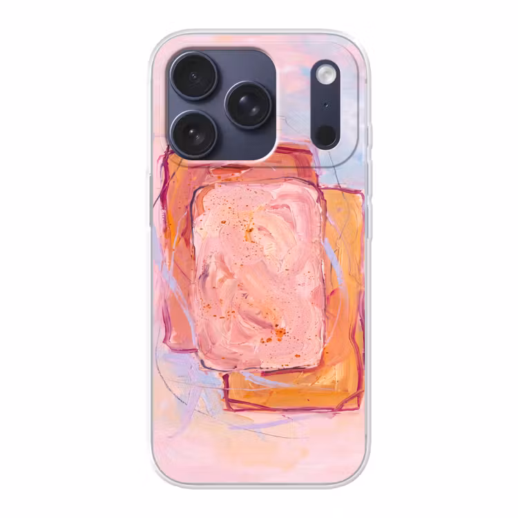 Abstract - Vormen - Modern - Roze Telefoonhoesje iPhone 17 Pro klein -3d