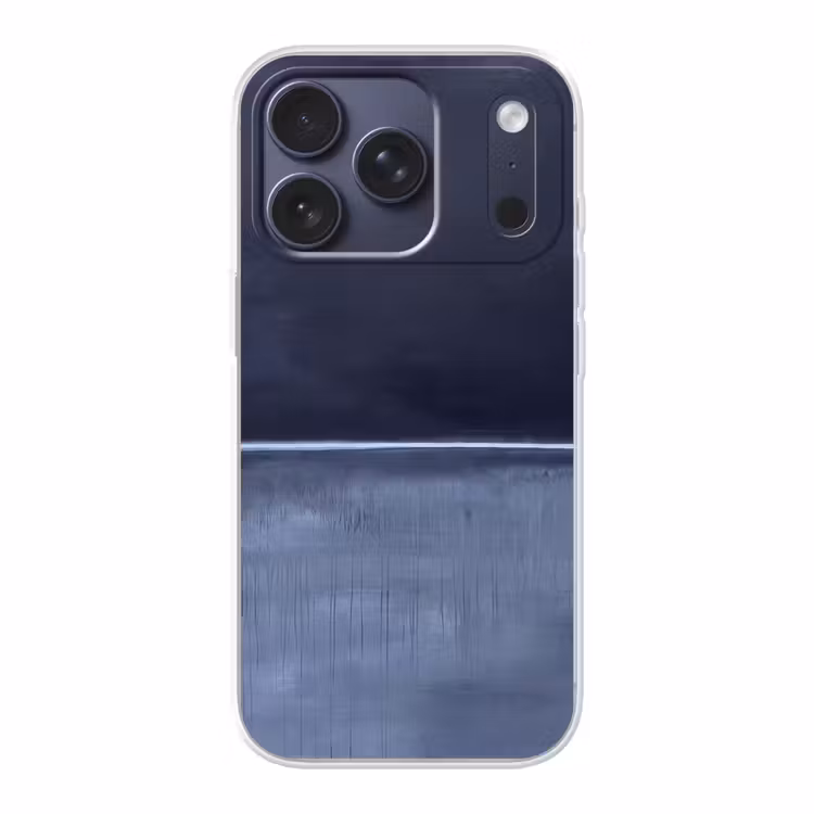 Abstract - Horizontale lijn - Minimalistisch - Donkerblauw - Kunst Telefoonhoesje iPhone 17 Pro klein -3d