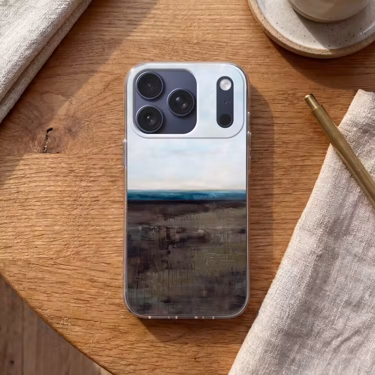 Abstract - Landschap - Horizon - Blauw - Modern Telefoonhoesje iPhone 17 Pro klein -sfeer1