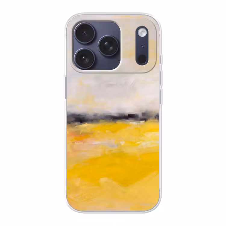Abstract - Landschap - Modern - Geel Telefoonhoesje iPhone 17 Pro klein -3d