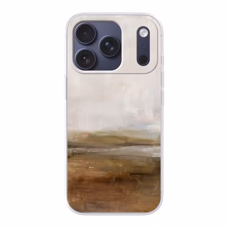 Abstract - Landschap - Natuur - Beige - Bruin Telefoonhoesje iPhone 17 Pro klein -3d