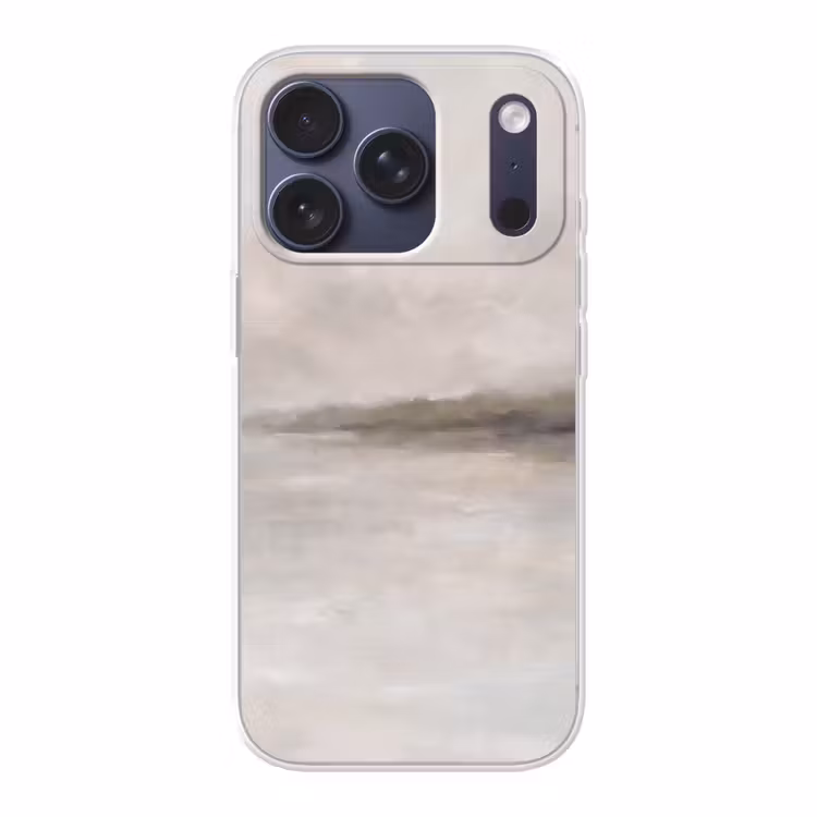 Abstract - Landschap - Nevel - Modern - Grijs Telefoonhoesje iPhone 17 Pro klein -3d