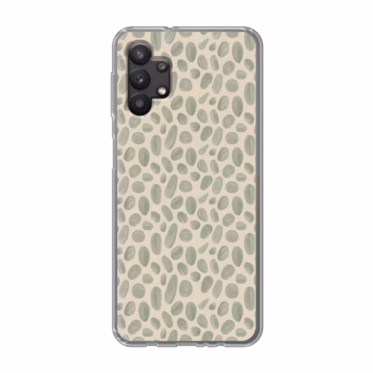 Abstract - Patroon - Organisch - Groen - Modern Telefoonhoesje Samsung Galaxy A32 5G klein -3d