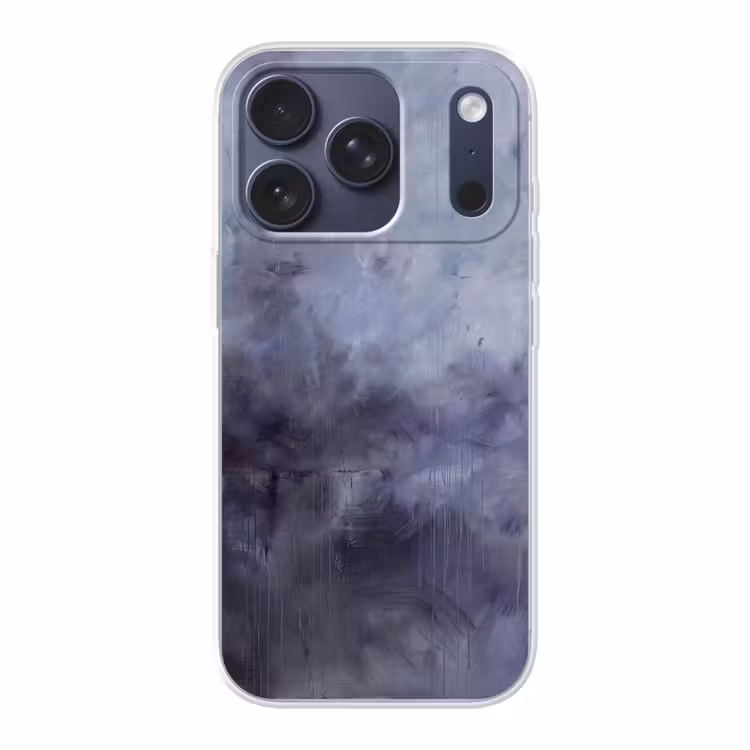 Abstract - Kwaststreken - Modern - Kunst - Grijs Telefoonhoesje iPhone 17 Pro klein -3d