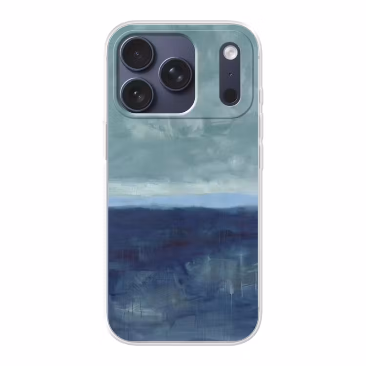 Abstract - Lagen - Rust - Modern - Blauw Telefoonhoesje iPhone 17 Pro klein -3d