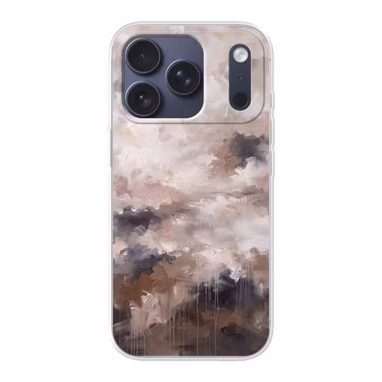 Abstract - Textuur - Kunst - Modern - Beige Telefoonhoesje iPhone 17 Pro klein -3d
