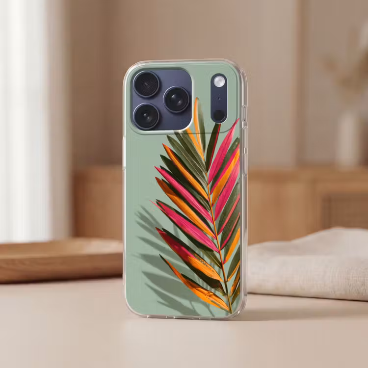 Tak - Bladeren - Kleurrijk - Schaduw Telefoonhoesje iPhone 17 Pro klein -sfeer2