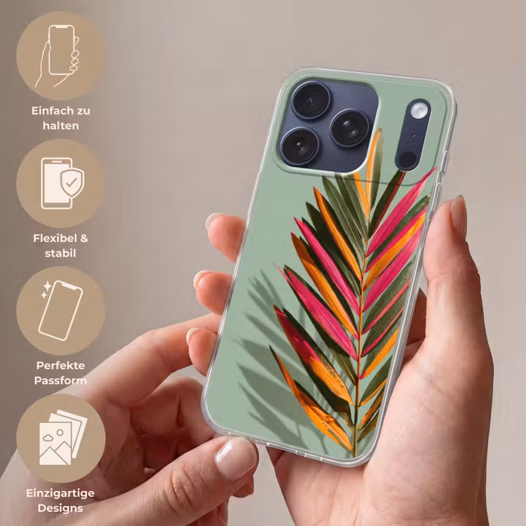 Tak - Bladeren - Kleurrijk - Schaduw Telefoonhoesje iPhone 17 Pro klein -sfeer3_DE