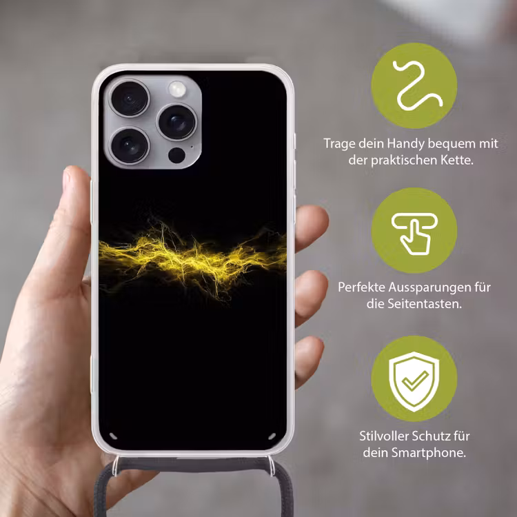 Gaming - Elektriciteit - Geel - Energie Hoesje iPhone 16 Pro Max met koord klein -sfeer2_DE