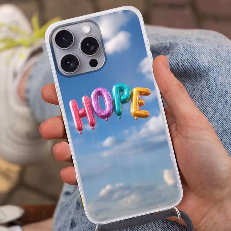 Ballonen - Lucht - Hope Hoesje iPhone 16 Pro Max met koord klein -sfeer3