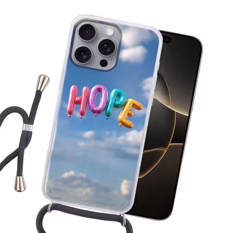 Ballonen - Lucht - Hope Hoesje iPhone 16 Pro Max met koord klein -sfeer1