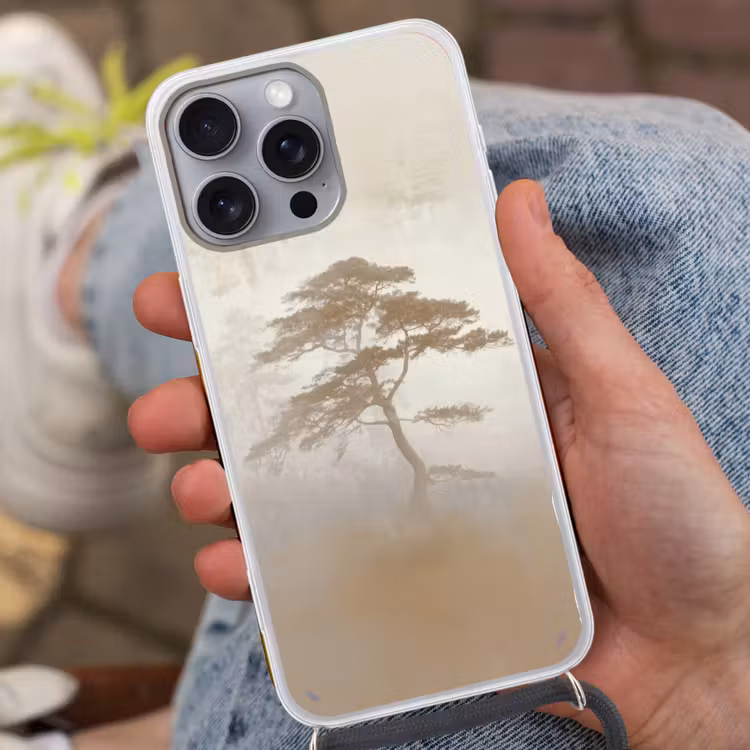 Boom - Oosterse stijl - Landschap Hoesje iPhone 16 Pro Max met koord klein -sfeer3
