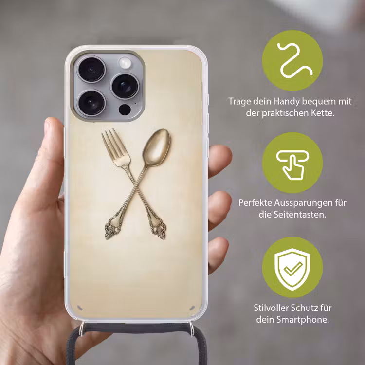 Beige - Vintage - Bestek Hoesje iPhone 16 Pro Max met koord klein -sfeer2_DE
