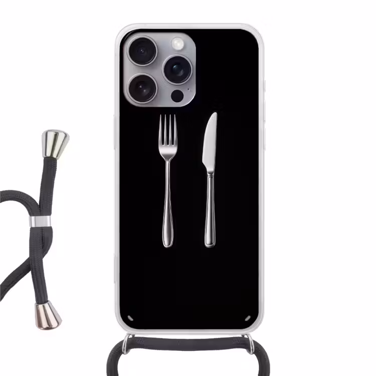 Bestek - Klassiek - Elegant Hoesje iPhone 16 Pro Max met koord klein -3d