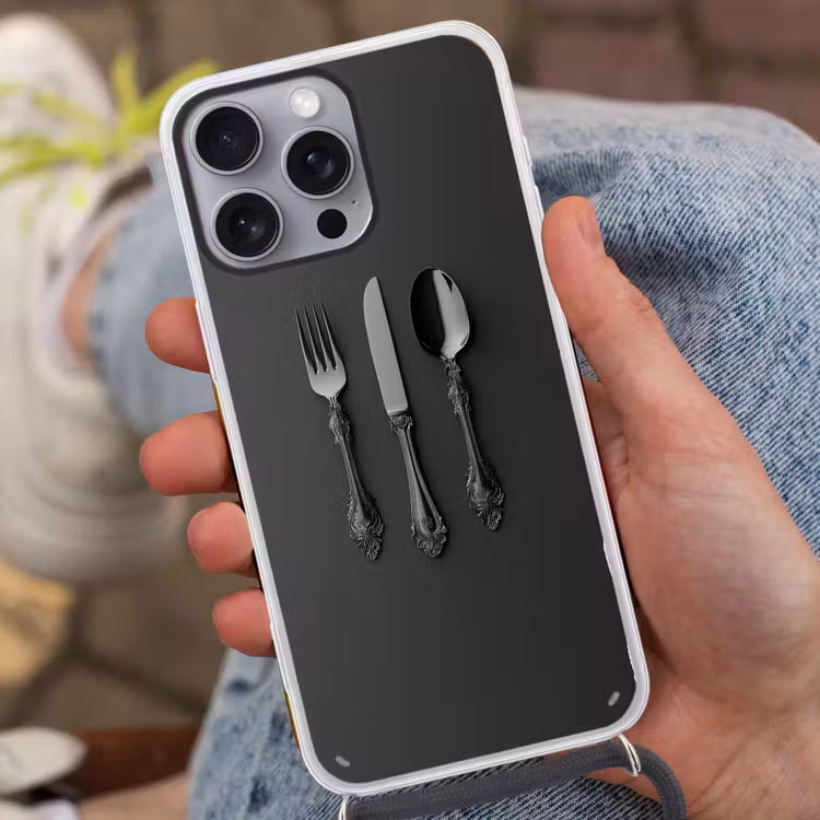 Bestek - Zwart Hoesje iPhone 16 Pro Max met koord klein -sfeer3