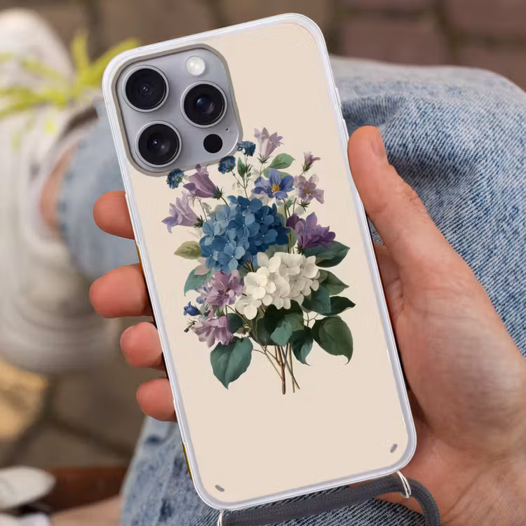 Bloemen - Gedetailleerd - Rust - Realistisch Hoesje iPhone 16 Pro Max met koord klein -sfeer3