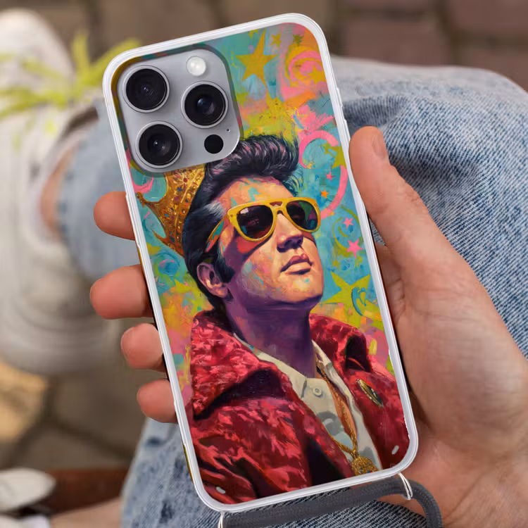 Kleurrijk portret - Kroon - Sterren Hoesje iPhone 16 Pro Max met koord klein -sfeer3
